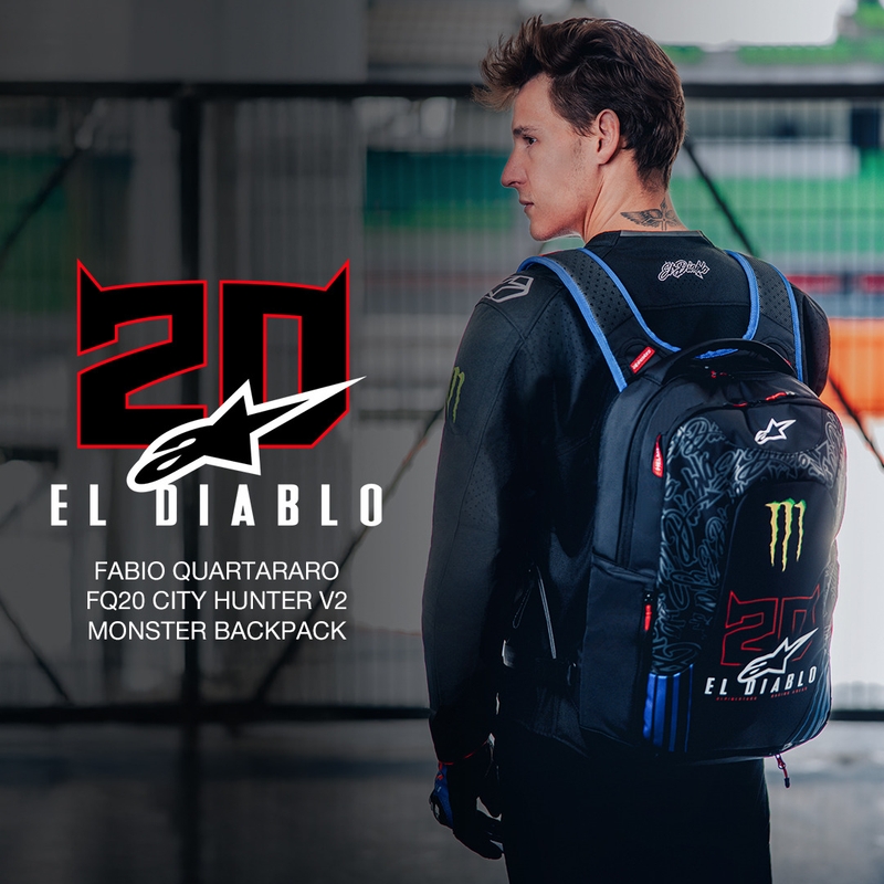 Раница Alpinestars City Hunter V2 FQ20 Monster Collection, черно-флуоресцентно червено-синьо-зелено, 22 л разпродажба