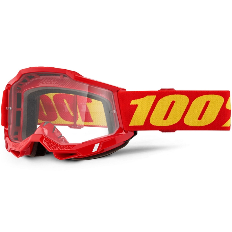 Мотокрос очила 100% ACCURI 2 OTG червени с прозрачен плексиглас