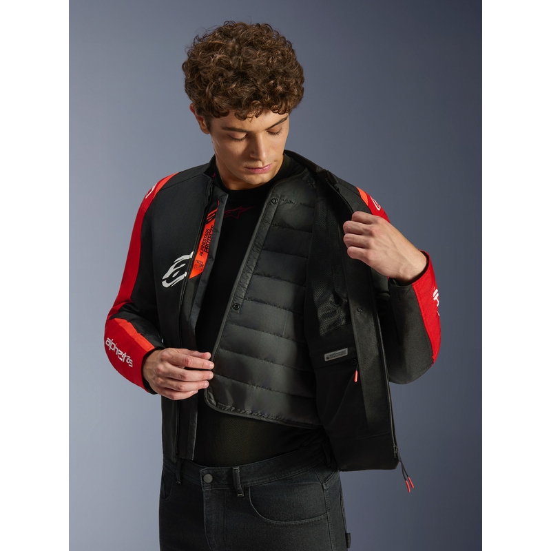 Alpinestars T-SPS 2 Водоустойчиво мотоциклетно яке, червено-черно-бяло