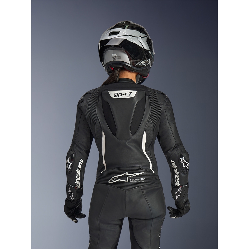 Дамски едноделен кожен мотоциклетен костюм Alpinestars Stella GP-R7, черен