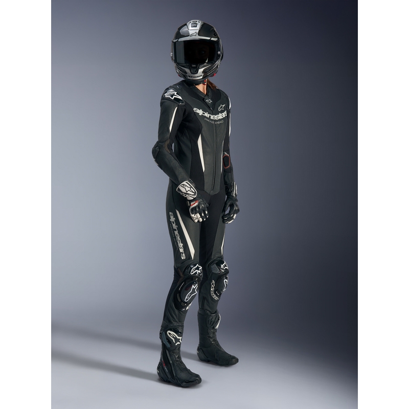 Дамски едноделен кожен мотоциклетен костюм Alpinestars Stella GP-R7, черен