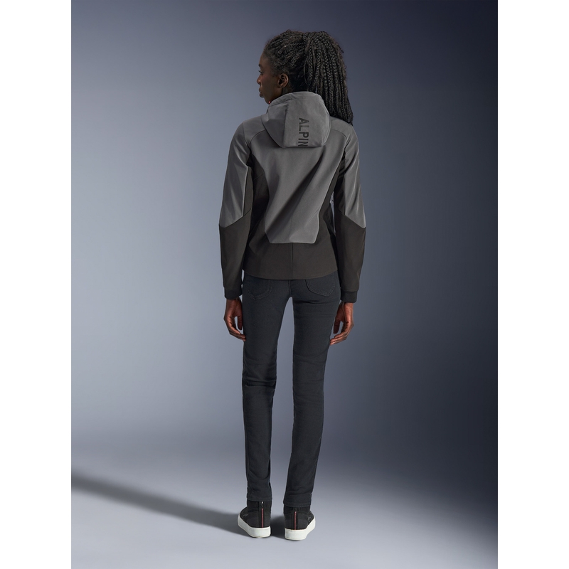 Дамско мотоциклетно яке Alpinestars Stella Radium Tech Hoodie, тъмносиво-черно-розово