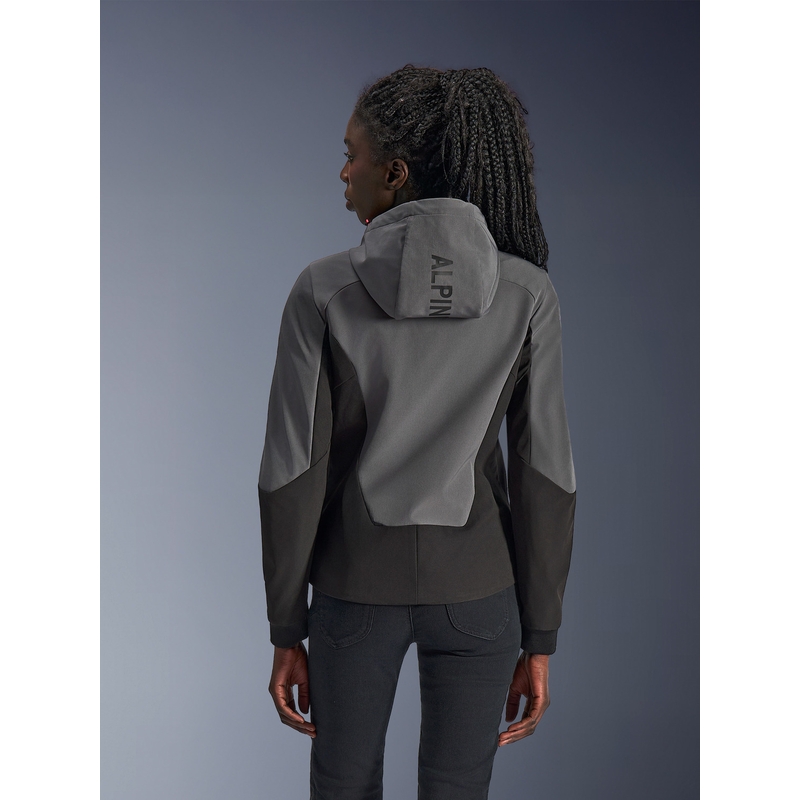 Дамско мотоциклетно яке Alpinestars Stella Radium Tech Hoodie, тъмносиво-черно-розово