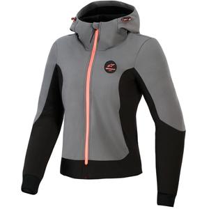 Дамско мотоциклетно яке Alpinestars Stella Radium Tech Hoodie, тъмносиво-черно-розово