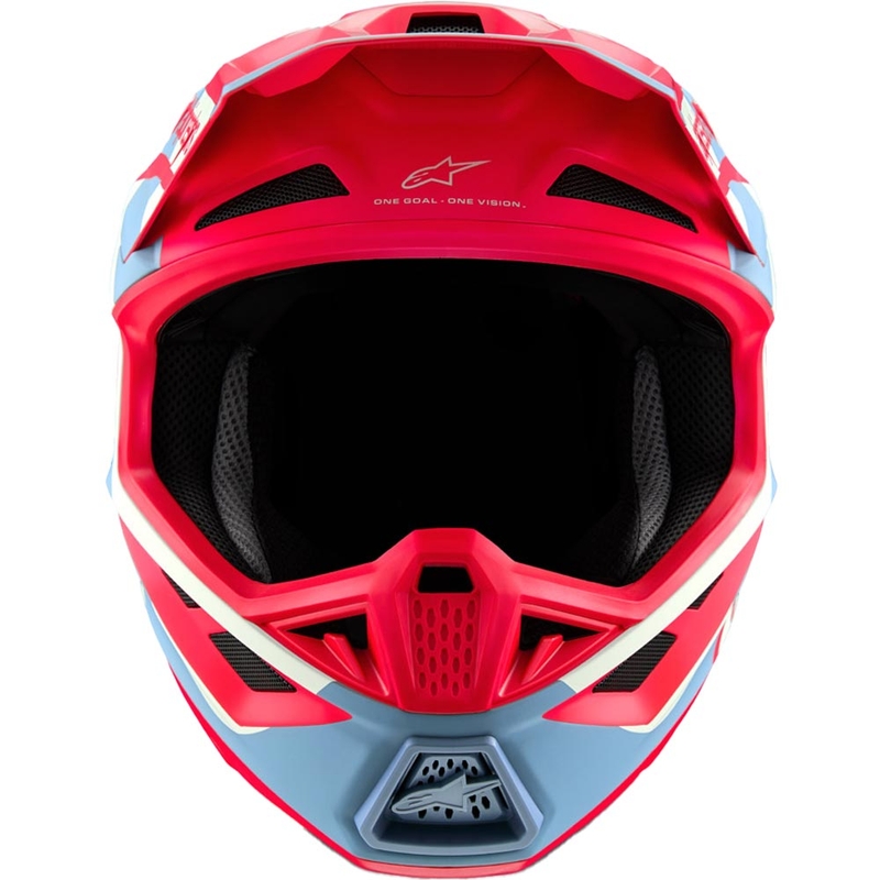 Alpinestars Supertech S-M7 лимитирана серия Beast Coast мотокрос каска сиво-черно-оранжева