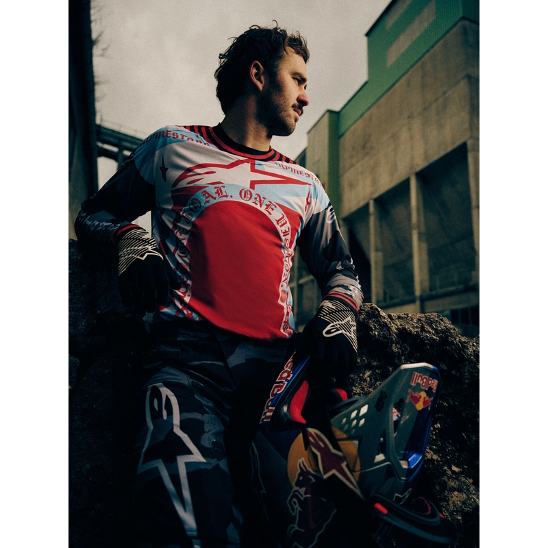 Alpinestars Techstar лимитирана серия Beast Coast мотокрос фланелка, сиво-черно-оранжева