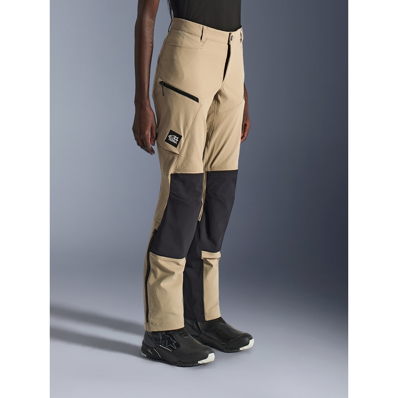 Дамски мотоциклетни панталони Alpinestars Stella Explore AST, светлокафяво-черни