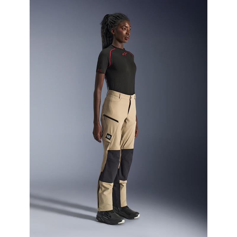 Дамски мотоциклетни панталони Alpinestars Stella Explore AST, светлокафяво-черни