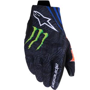 Мото ръкавици Alpinestars Reef V2 FQ20, колекция, черно-флуоресцентно червено-синьо-зелено