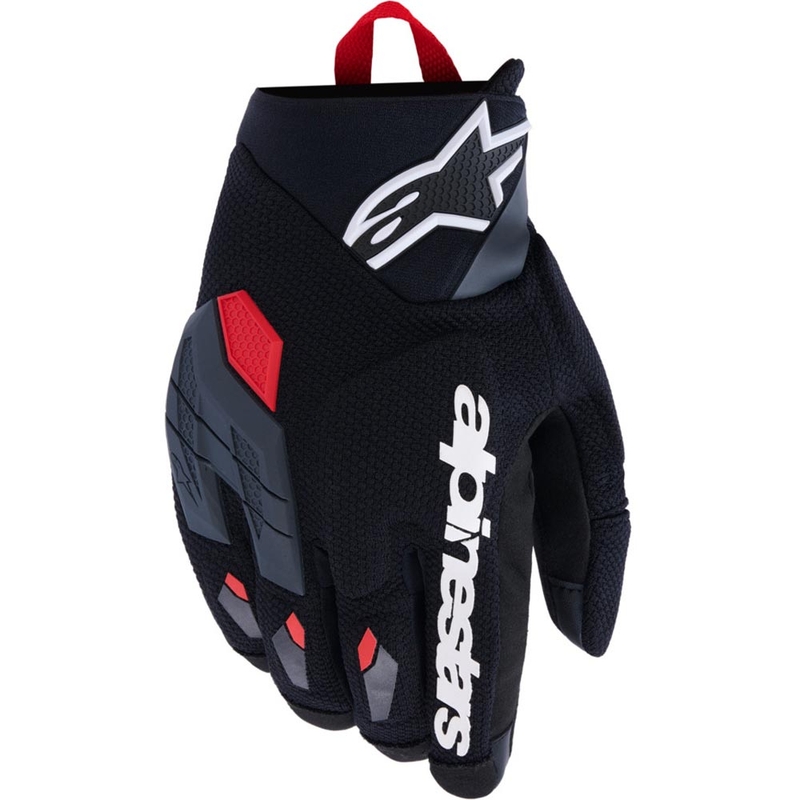 Мотоциклетни ръкавици Alpinestars Durack, тъмносиво-червени