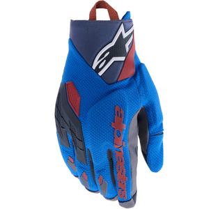 Мотоциклетни ръкавици Alpinestars Durack, синьо-тъмносиво-оранжеви