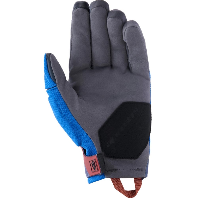 Мотоциклетни ръкавици Alpinestars Durack, синьо-тъмносиво-оранжеви
