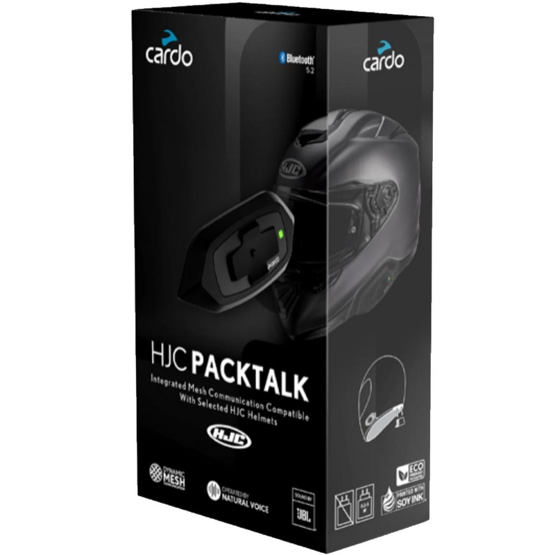 Мотоциклетен интерком Cardo HJC Packtalk, черен