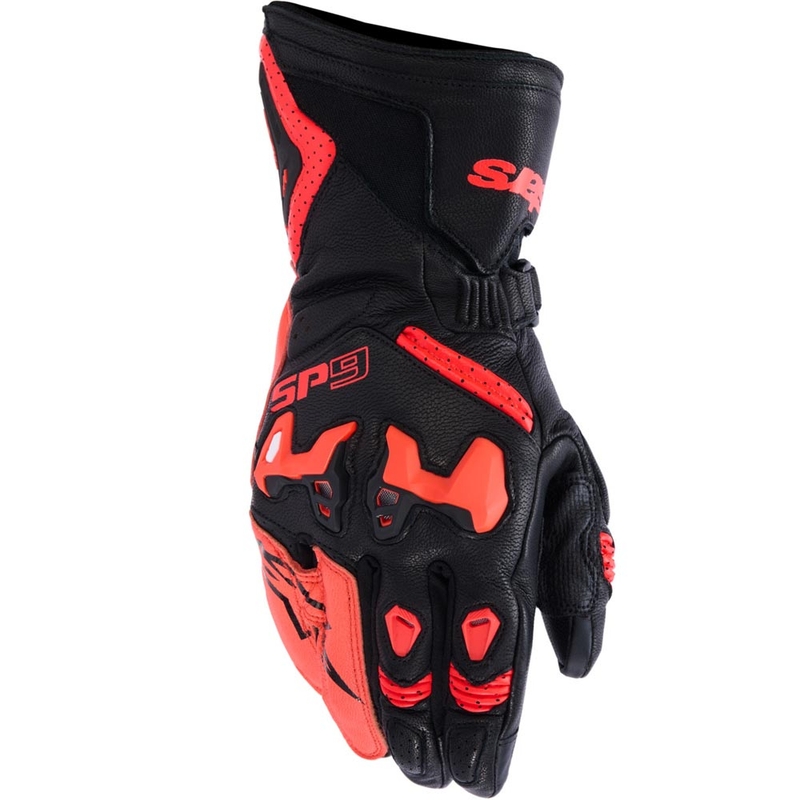 Мото ръкавици Alpinestars SP-9, черно-флуоресцентно червени