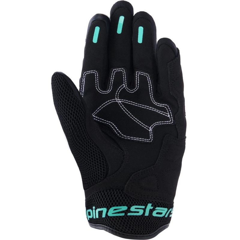 Дамски мотоциклетни ръкавици Alpinestars Stella Mogress Airflow, бяло-черно-тюркоазено