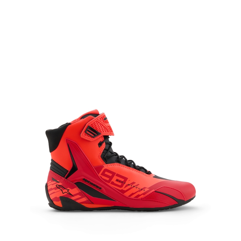 Мотоциклетни ботуши Alpinestars Faster-4 MM93, колекция fluo, червено-червено-черно