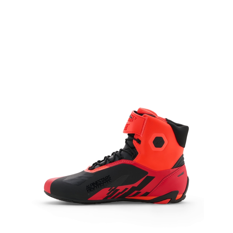 Мотоциклетни ботуши Alpinestars Faster-4 MM93, колекция fluo, червено-червено-черно