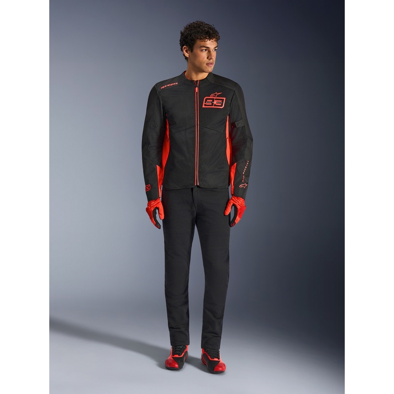 Мотоциклетно яке Alpinestars C-1 AIR MM93, колекция fluo, червено-червено-черно