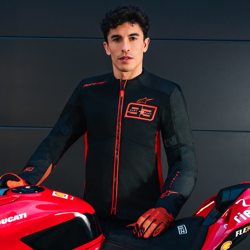 Мотоциклетно яке Alpinestars C-1 AIR MM93, колекция fluo, червено-червено-черно