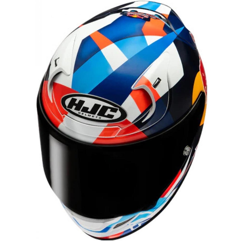 Мотоциклетна каска с пълно лице HJC RPHA 12 Red Bull Misano GP 2 MC21 синьо-бяло-червено