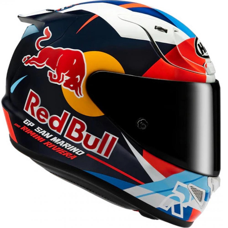 Мотоциклетна каска с пълно лице HJC RPHA 12 Red Bull Misano GP 2 MC21 синьо-бяло-червено