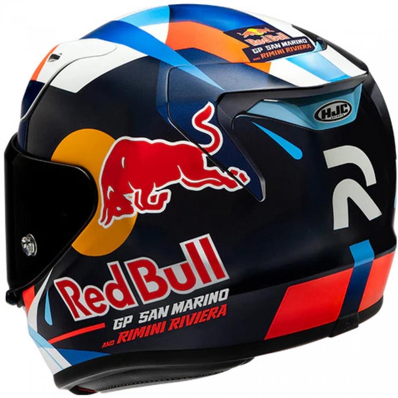 Мотоциклетна каска с пълно лице HJC RPHA 12 Red Bull Misano GP 2 MC21 синьо-бяло-червено