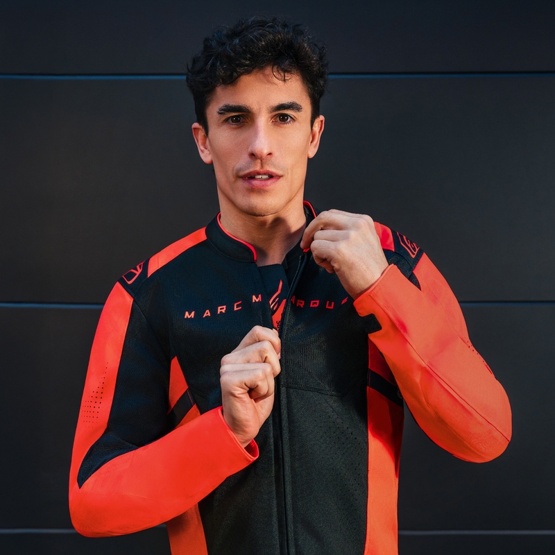 Мотоциклетно яке Alpinestars T-SPS Air V2 MM93, колекция fluo, червено-черно