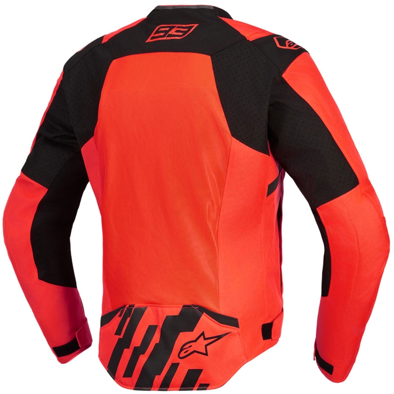 Мотоциклетно яке Alpinestars T-SPS Air V2 MM93, колекция fluo, червено-черно
