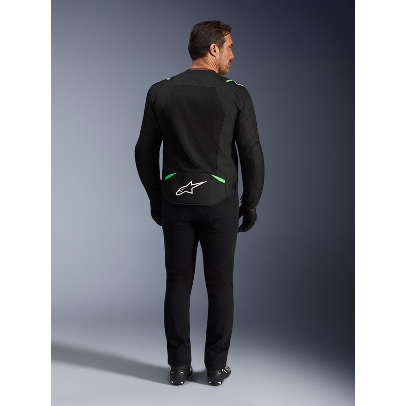 Мотоциклетно яке Alpinestars T-SPS Air V2, черно-флуоресцентно зелено