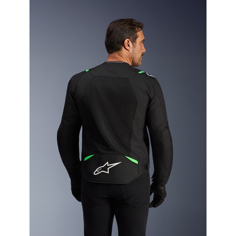 Мотоциклетно яке Alpinestars T-SPS Air V2, черно-флуоресцентно зелено