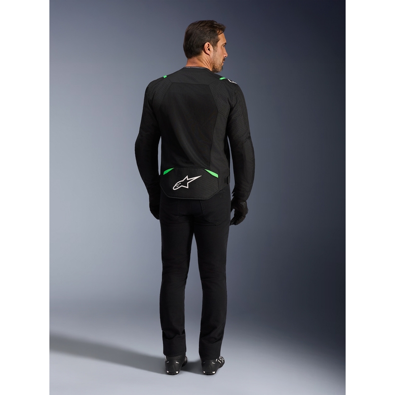 Мотоциклетно яке Alpinestars T-SPS Air V2, черно-флуоресцентно зелено