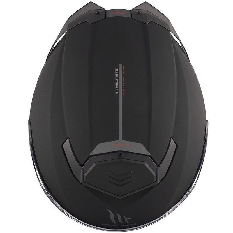 Мото каска MT ATOM 2 SV SOLID A1 с отваряща се дръжка, черна матова - II. качество