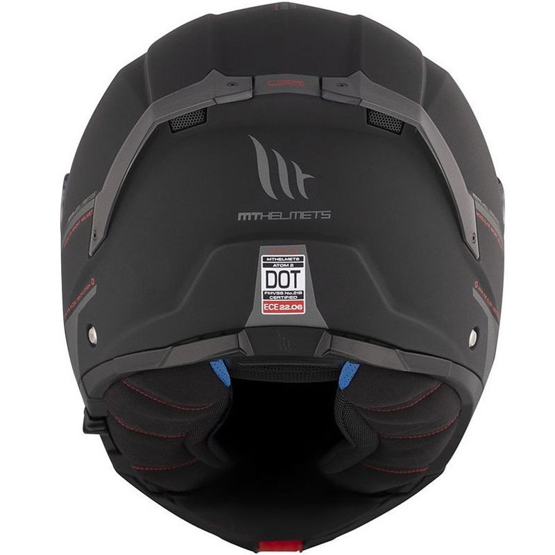 Мото каска MT ATOM 2 SV SOLID A1 с отваряща се дръжка, черна матова - II. качество