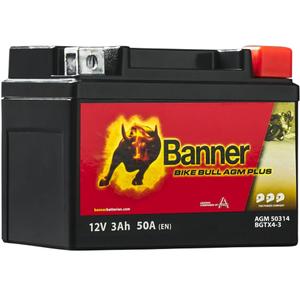 AGM батерия Banner Bike Bull AGM PLUS AGM PLUS 503 14 / BGTX4-3 - GTX4-3