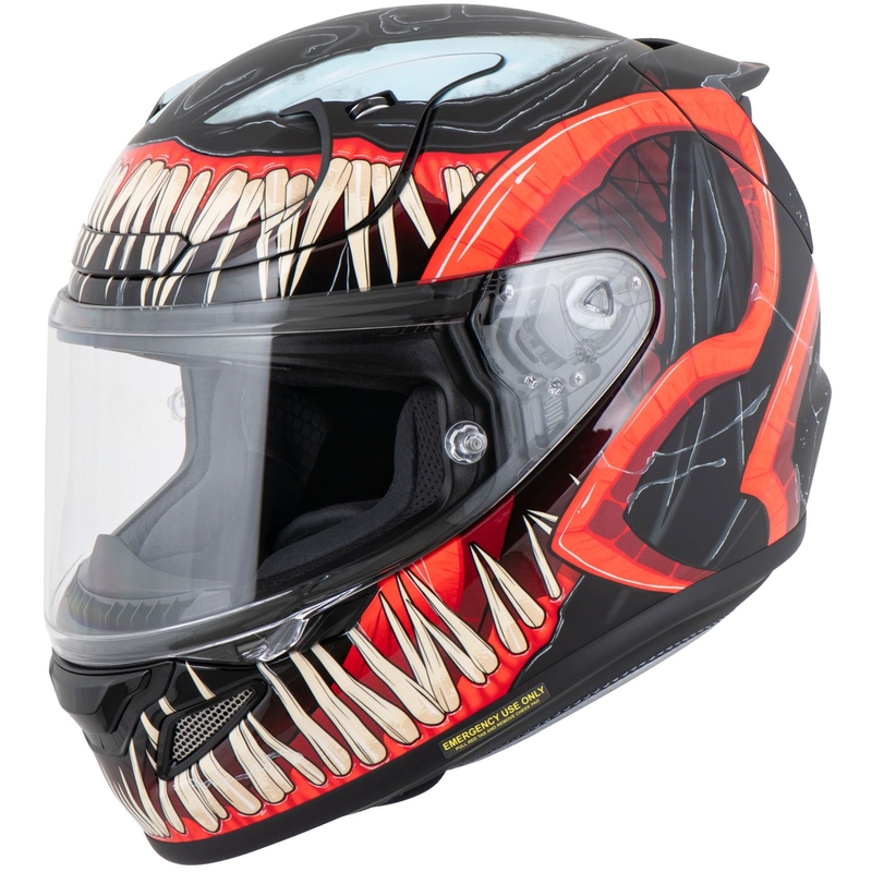 HJC RPHA 12 Venom 3 Marvel Мотоциклетна каска с пълно лице, черно-червена
