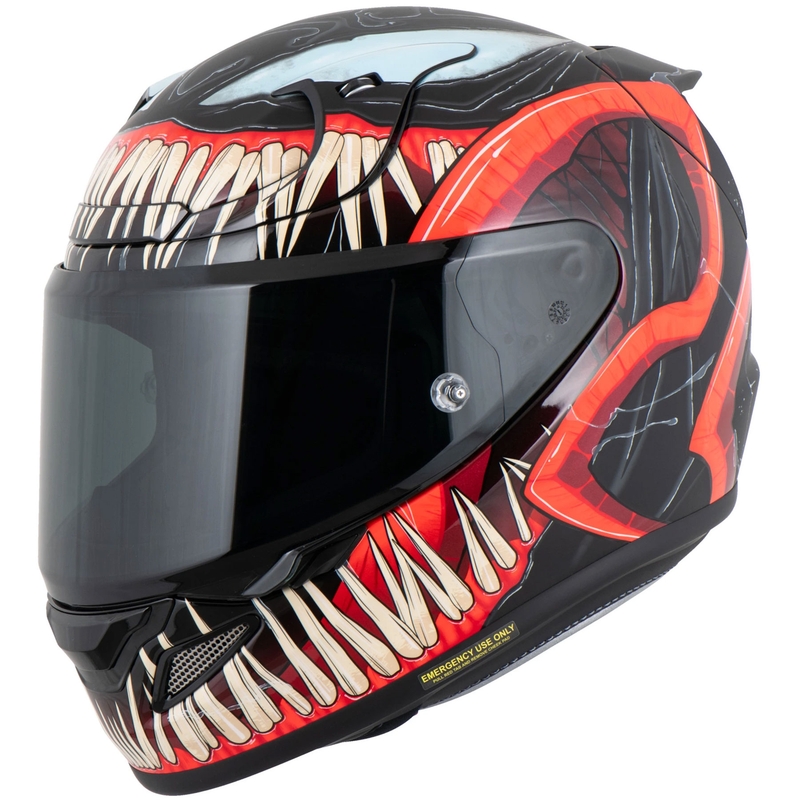HJC RPHA 12 Venom 3 Marvel Мотоциклетна каска с пълно лице, черно-червена