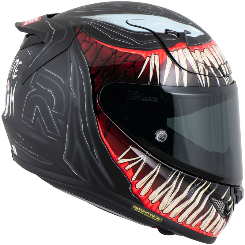 HJC RPHA 12 Venom 3 Marvel Мотоциклетна каска с пълно лице, черно-червена