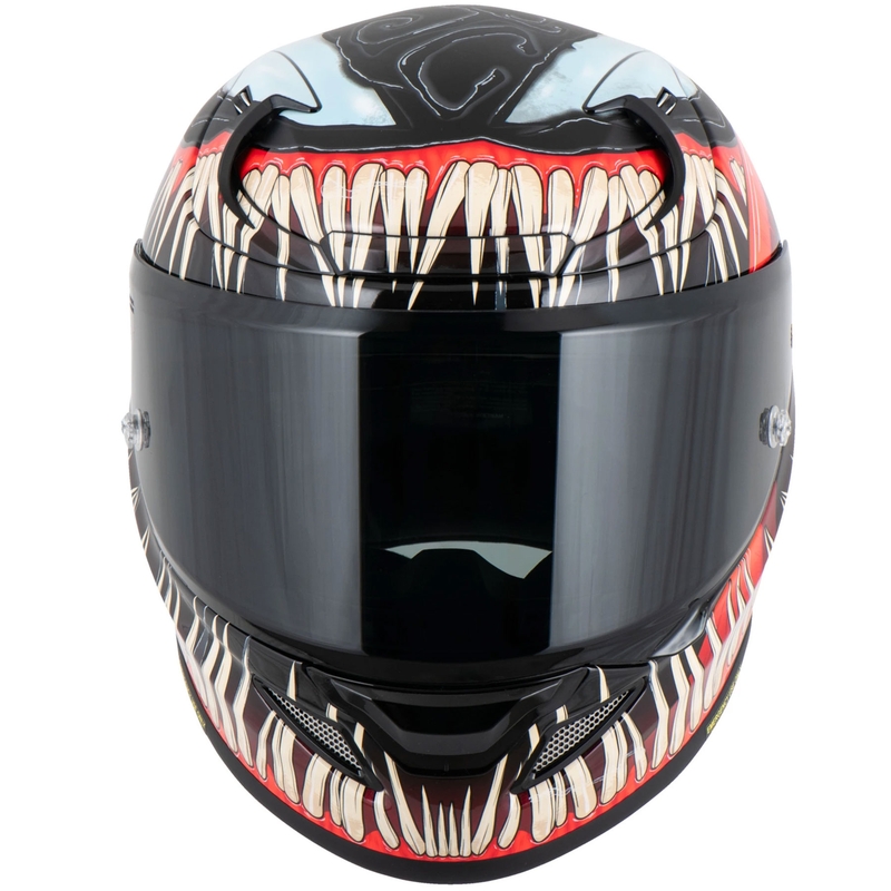 HJC RPHA 12 Venom 3 Marvel Мотоциклетна каска с пълно лице, черно-червена