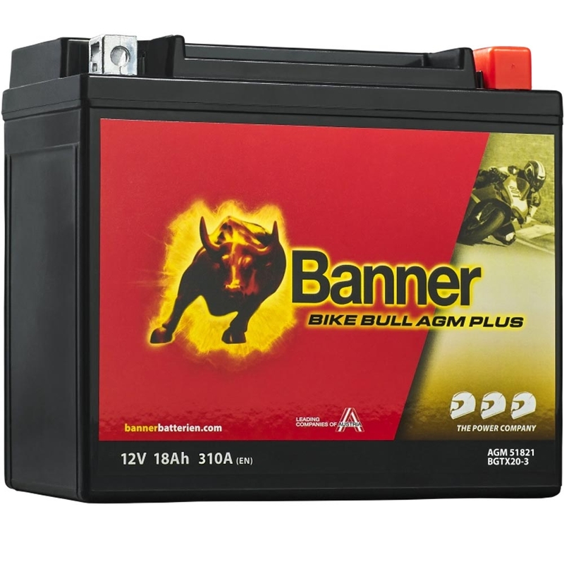 AGM батерия Banner Bike Bull AGM PLUS AGM PLUS 518 21 / BGTX20-3 - GTX20-3