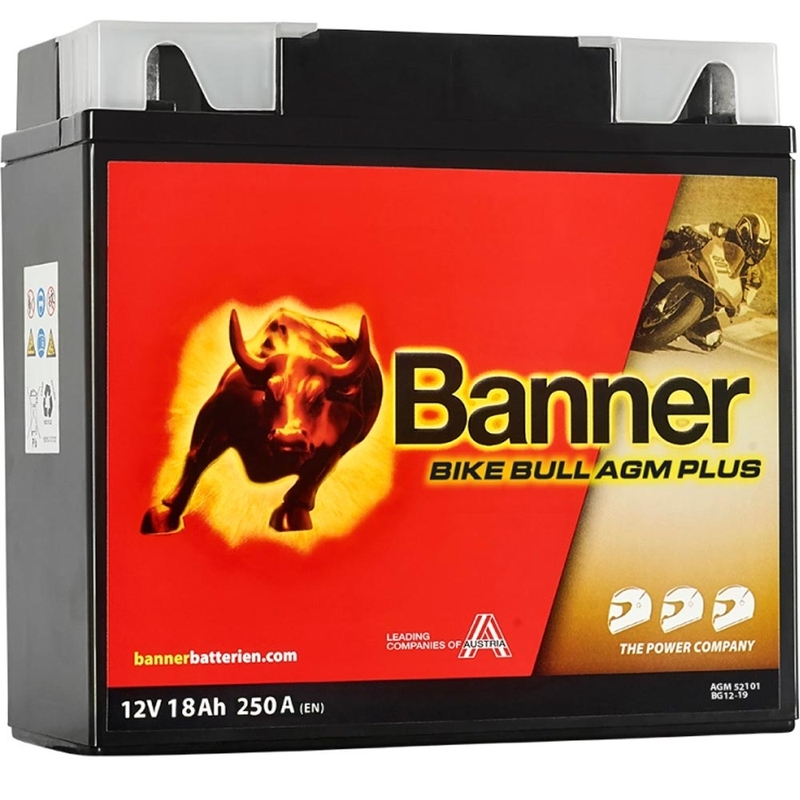 AGM батерия Banner Bike Bull AGM PLUS AGM PLUS 521 01 / BG12-19 - G12-19