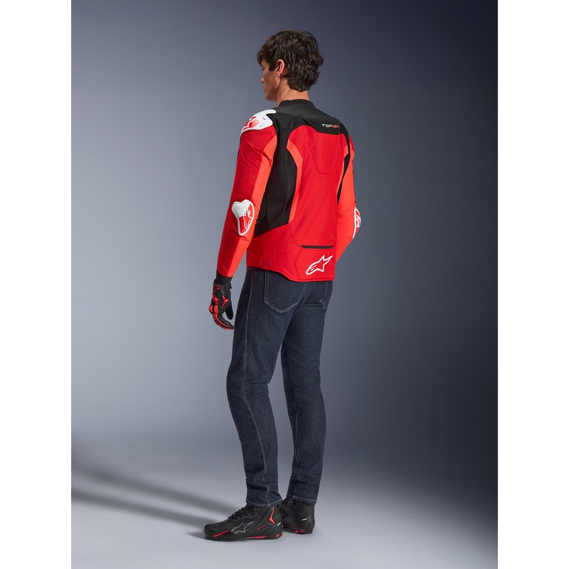 Яке за мотоциклет Alpinestars T-GP Air, червено-флуоресцентно червено-бяло-черно