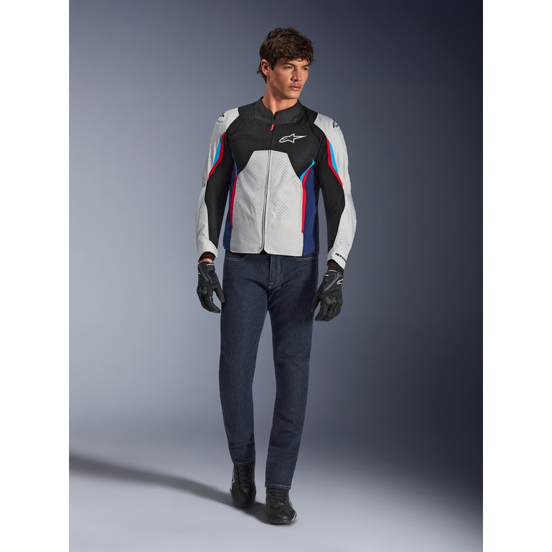Яке за мотоциклет Alpinestars AST V3 Air, бяло-синьо-червено-черно