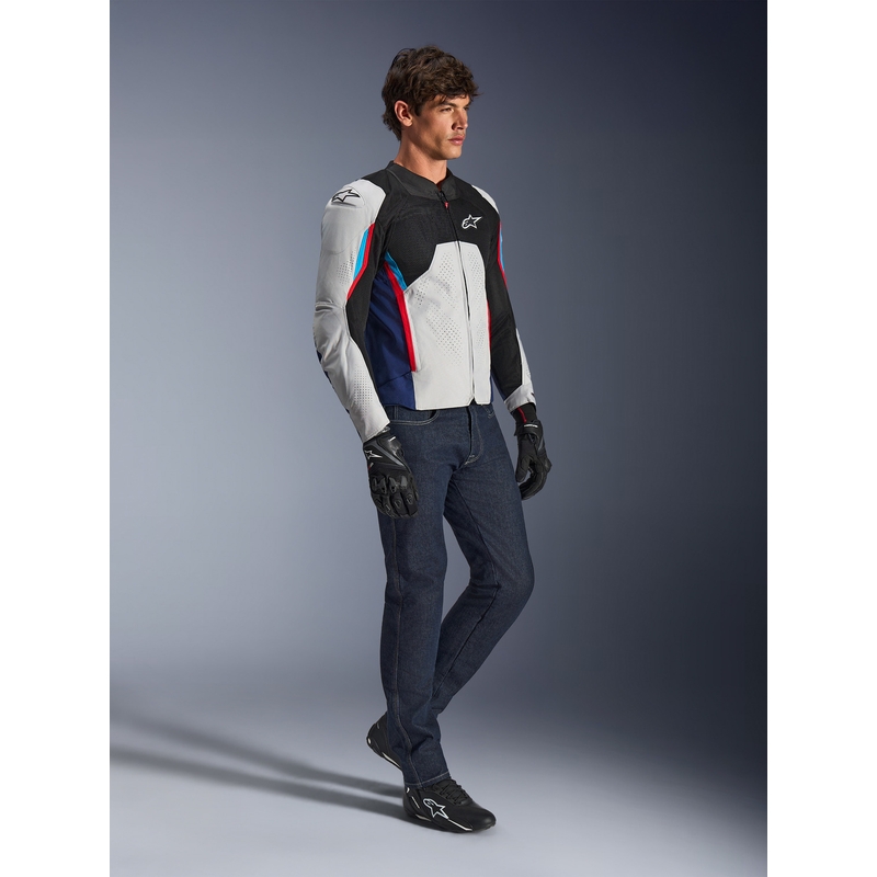 Яке за мотоциклет Alpinestars AST V3 Air, бяло-синьо-червено-черно