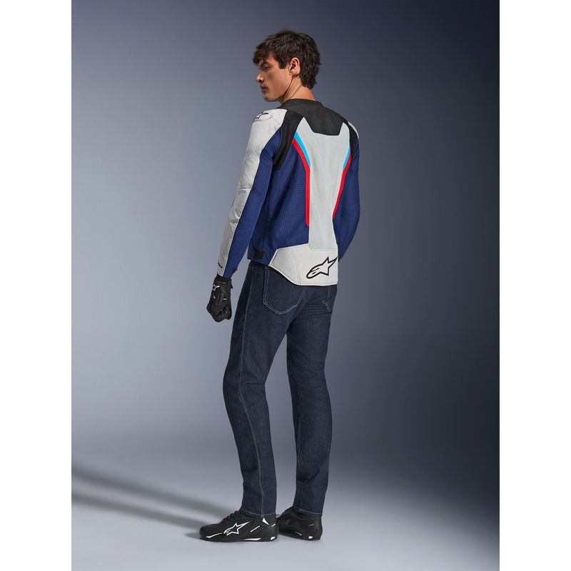 Яке за мотоциклет Alpinestars AST V3 Air, бяло-синьо-червено-черно