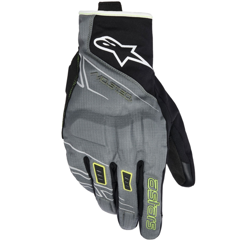 Alpinestars MOBLAST WATERPROOF мотоциклетни ръкавици сиво-черно-флуоресцентно жълто-бели