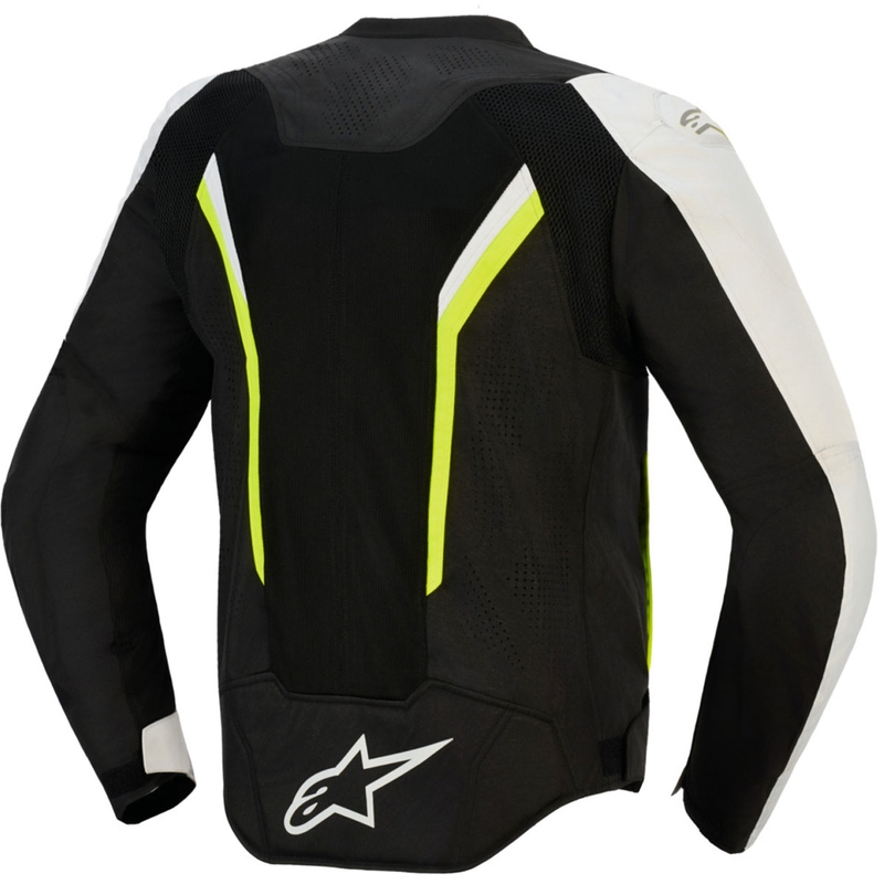 Яке за мотоциклет Alpinestars AST V3 Air, бяло-флуоресцентно жълто-черно