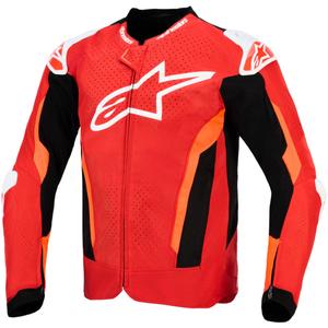 Яке за мотоциклет Alpinestars T-GP Air, червено-флуоресцентно червено-бяло-черно
