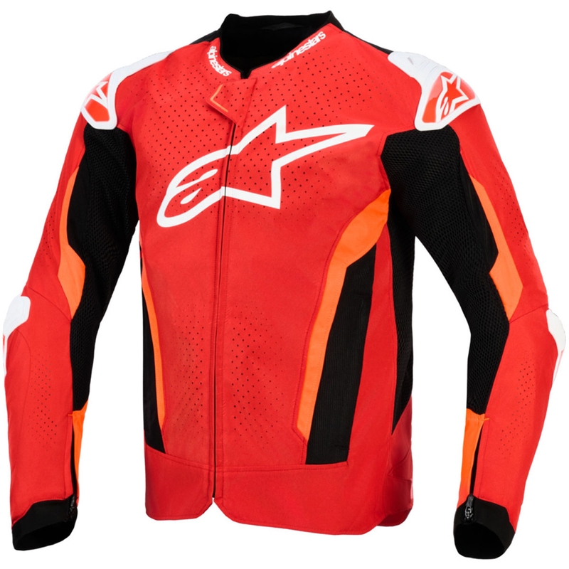 Яке за мотоциклет Alpinestars T-GP Air, червено-флуоресцентно червено-бяло-черно