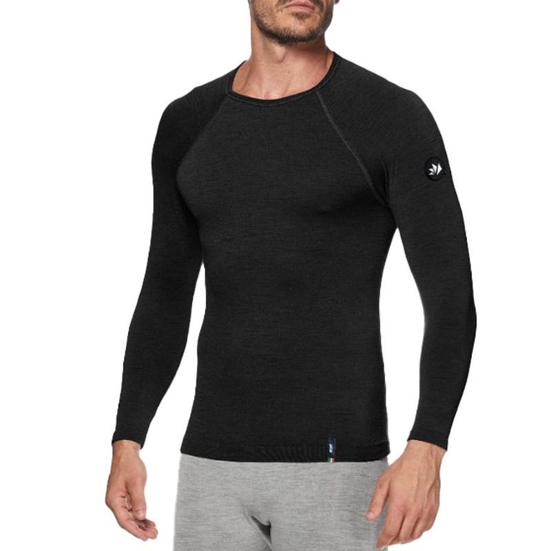 Термо тениска с дълъг ръкав SIXS TS2 MERINOS черна