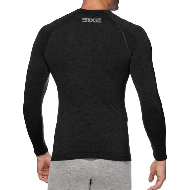 Термо тениска с дълъг ръкав SIXS TS2 MERINOS черна